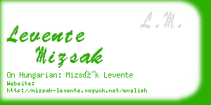 levente mizsak business card